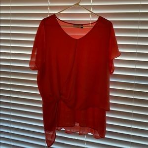 Ana XL coral top with front knot